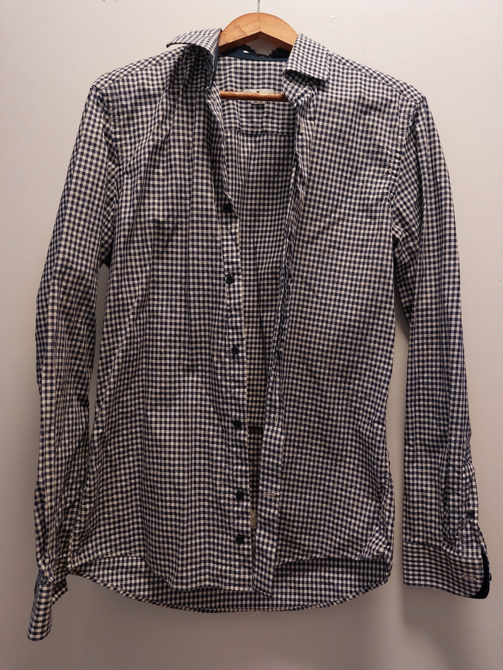 Gingham Cotton Button-Up Shirt